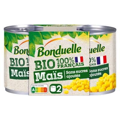 Bonduelle Maïs sans sucre ajoutés bio, 2x140g