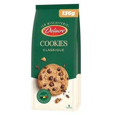 Delacre Cookies Pépites de Chocolat, 136g