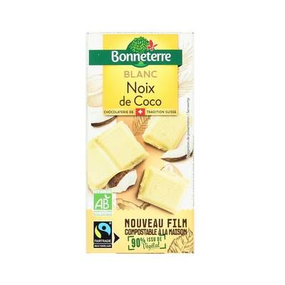 Bonneterre Chocolat blanc noix de coco bio, 100g