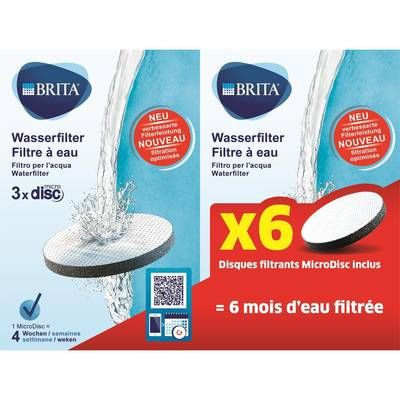 BRITA 6 Filtres Microdisc pour Gourde filtrante, 6  cartouches
