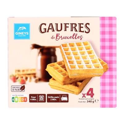 Gineys Gaufres de Bruxelles, 4x85g