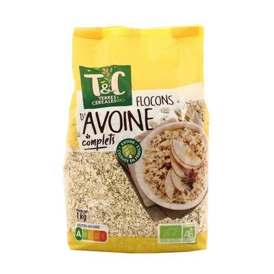 Terres et Céréales Bio Flocons D'Avoine Bio, 1kg