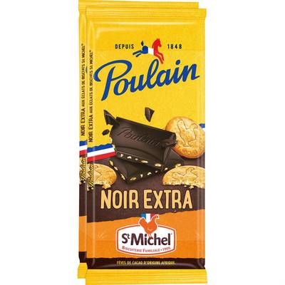 Poulain Chocolat Noir St Michel, 2x95g