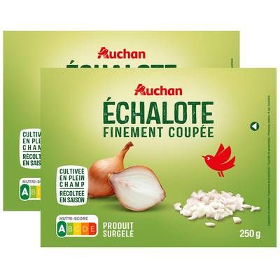 Auchan Échalote coupée, Lot de 2x250g