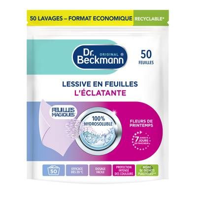 Dr Beckmann Lessive Feuilles Magiques L'Eclatante, 50 feuilles