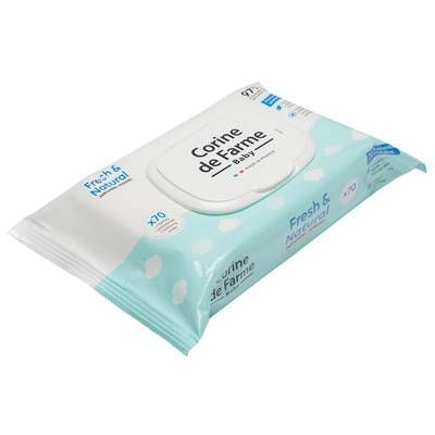 Corine de Farme Baby Lingettes change Fresh & Natural, 70 pièces
