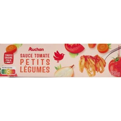 Auchan Sauce tomate aux petits légumes en tube, 180g