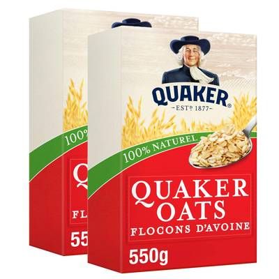 Quaker Oats Céréales d'Avoine, Lot de 2x550g