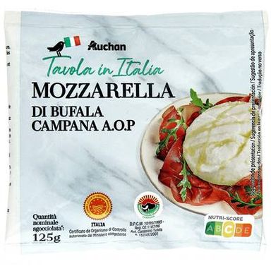 Auchan Tavola In Italia Mozzarella di Bufala Campana AOP, 125g