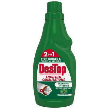 Destop Entretien canalisation organique parfum menthe, 750ml