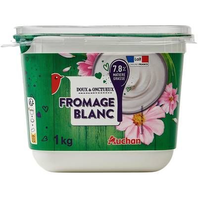 Auchan Fromage blanc 7,8%mg, 1kg