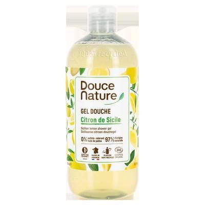 Douce Nature Gel Douche Citron de Sicile Cosmébio, 500ml