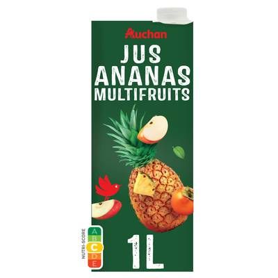 Auchan Jus ananas et multi fruits à base de concentré, 1L