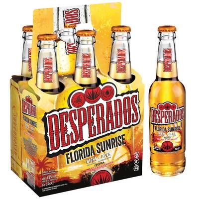 Desperados Florida Sunrise Bière aromatisée à la tequila orange et grenadine 5.9°, 6x33cl