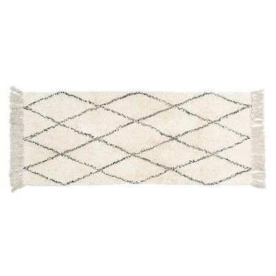 Arvix Tapis de bain coton à franges BERBERE XL, 120 x 50 cm