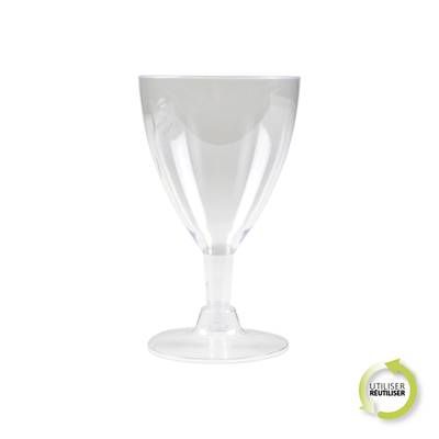 Homea Verres à pied en plastique réutilisable, 6 verres a pied réutilisables