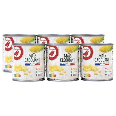 Auchan Maïs croquant sans résidu de pesticides, Lot de 2 - 3x140g