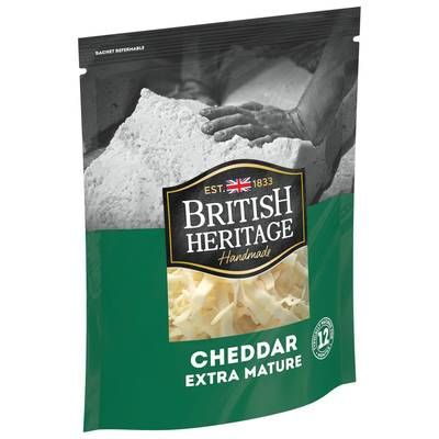 British Heritage Cheddar râpé 12 mois d'affinage, 150g