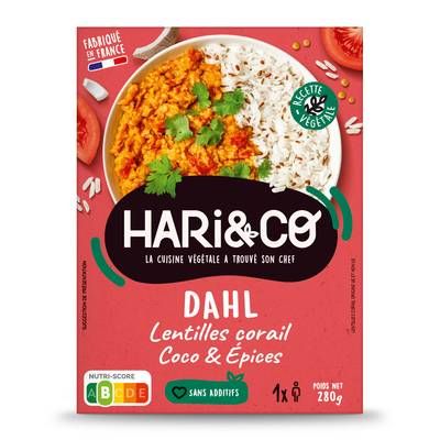 HARI&CO Dahl de Lentilles Corail, 280g