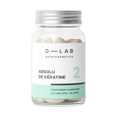 D-Lab Absolu de Kératine Comprimés 1 mois - Anti-chute & Réparation - Compléments alimentaires, 28 comprimés