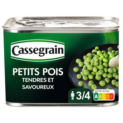 Cassegrain Petits pois tendres et fondants, 495g