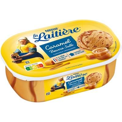 La laitière Crème Glacée Caramel Beurre Salé, 490g