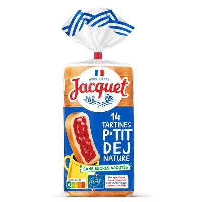 Jacquet Pain de Mie Tartine P'tit Dej, 14 tranches - 410g