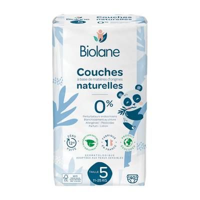Biolane Couche écologique 11-25kg T2, 40 couches