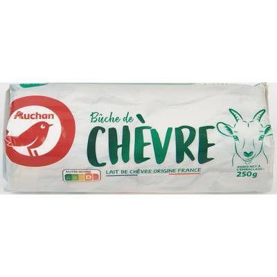 Auchan Bûche de chèvre fondante, 250g