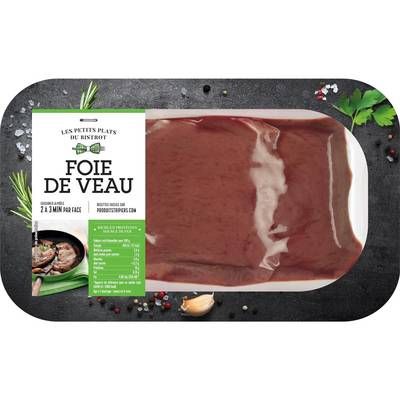Les Petits Plats du Bistrot Tranches de Foie de Veau, environ 2x130g