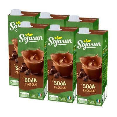 Sojasun Boisson soja au chocolat, Lot de 6x1L