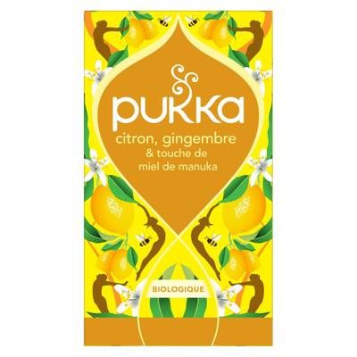 Pukka Infusion Citron Gingembre Miel Bio, 20 sachets
