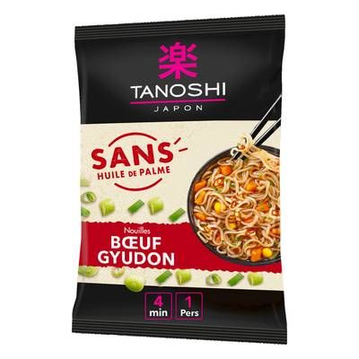 Tanoshi - Japon Nouilles Instantanées Boeuf Gyudon, 73g