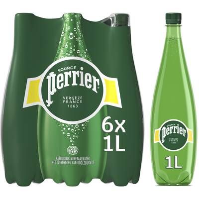Perrier Eau gazeuse minérale naturelle, 6x1L