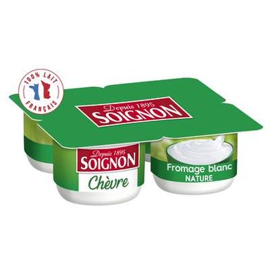Soignon Fromage blanc au lait de chèvre, 4x100g