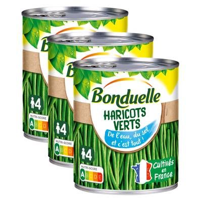 Bonduelle Haricots verts extra-fins, Lot de 3x440g