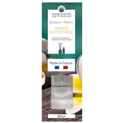 Ambiances Devineau Bouquet Monoï de Polynésie + recharge parfum, 80ml