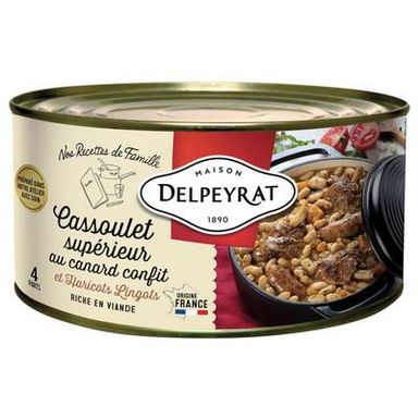 Delpeyrat Cassoulet Supérieur au Confit de Canard et Haricots Lingots, 1,5kg