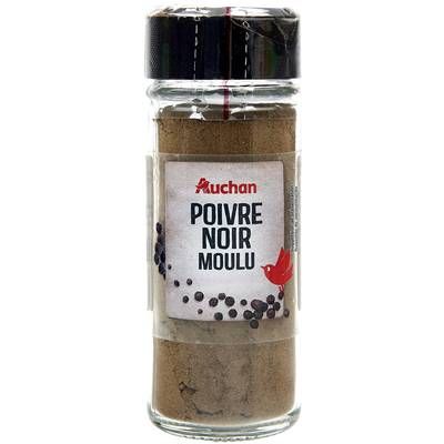 Auchan Poivre noir moulu, 38g