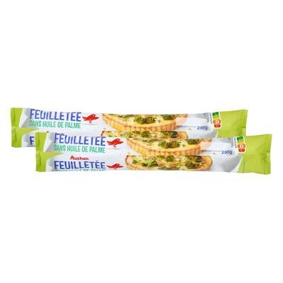 Auchan Pâte Feuilletée Sans Huile de Palme, Lot de 2x230g