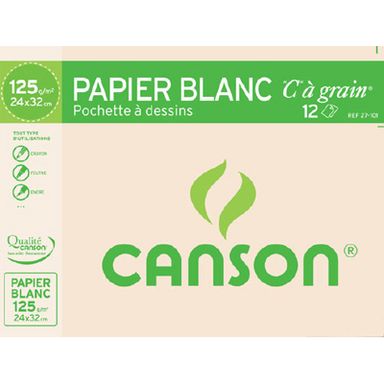 Canson Feuilles de dessin 24 x 32 cm 125 g/m², 12  feuilles