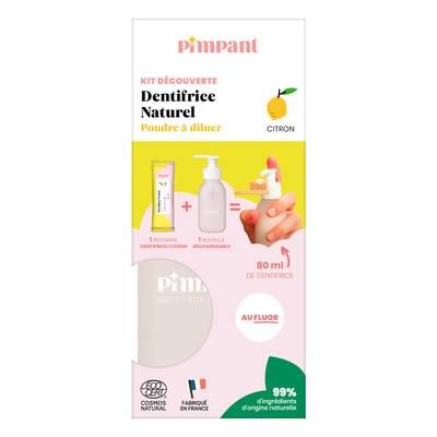 Pimpant Dentifrice Citron Kit Découverte, 1 recharge + 1 bouteille