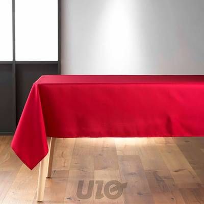 Douceur D Interieur Nappe rectangle polyester Rouge, 140 x 250 cm