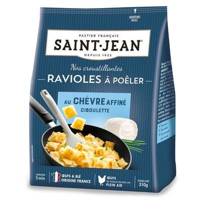 Saint Jean Ravioles à Poêler au Chèvre, 310g