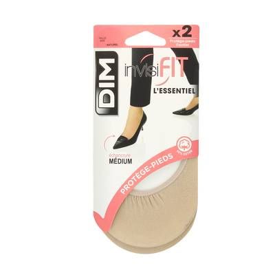 Dim 2 paires de Protège pieds invisifit Naturel, Taille 39/42