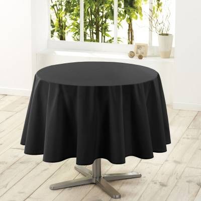 Douceur D Interieur Nappe ronde NOIR, 180 cm