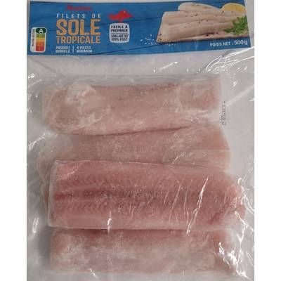 Auchan Filets de sole tropicale, 500g
