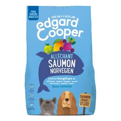 Edgard Cooper Croquettes Saumon Sans Céréales pour Chien Adulte, 1kg
