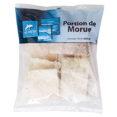 Gineys Portions de morue pointe de sel, 800g