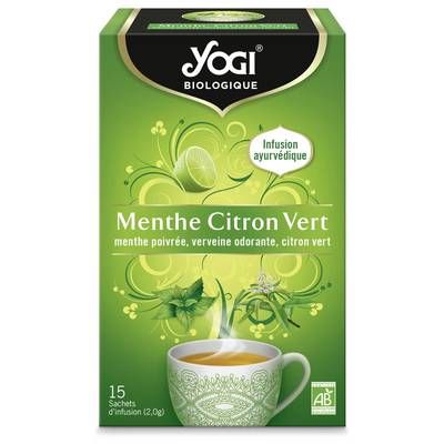 Yogi Infusion menthe Citron Vert Bio - 15 sachets, 30g